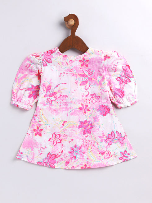 Girl's' Pink Kurta Set